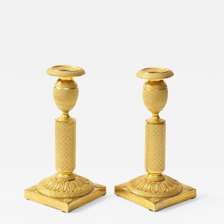 pair of french ormolu candlesticks 1