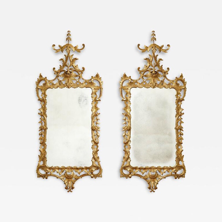 pair of english giltwood mirrors 1