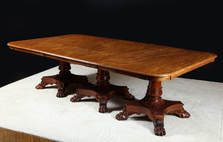 William IV Three Pedestal Extension Dining Table